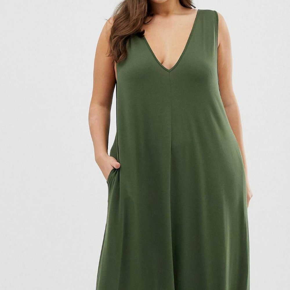 Deep V Maxi Dress